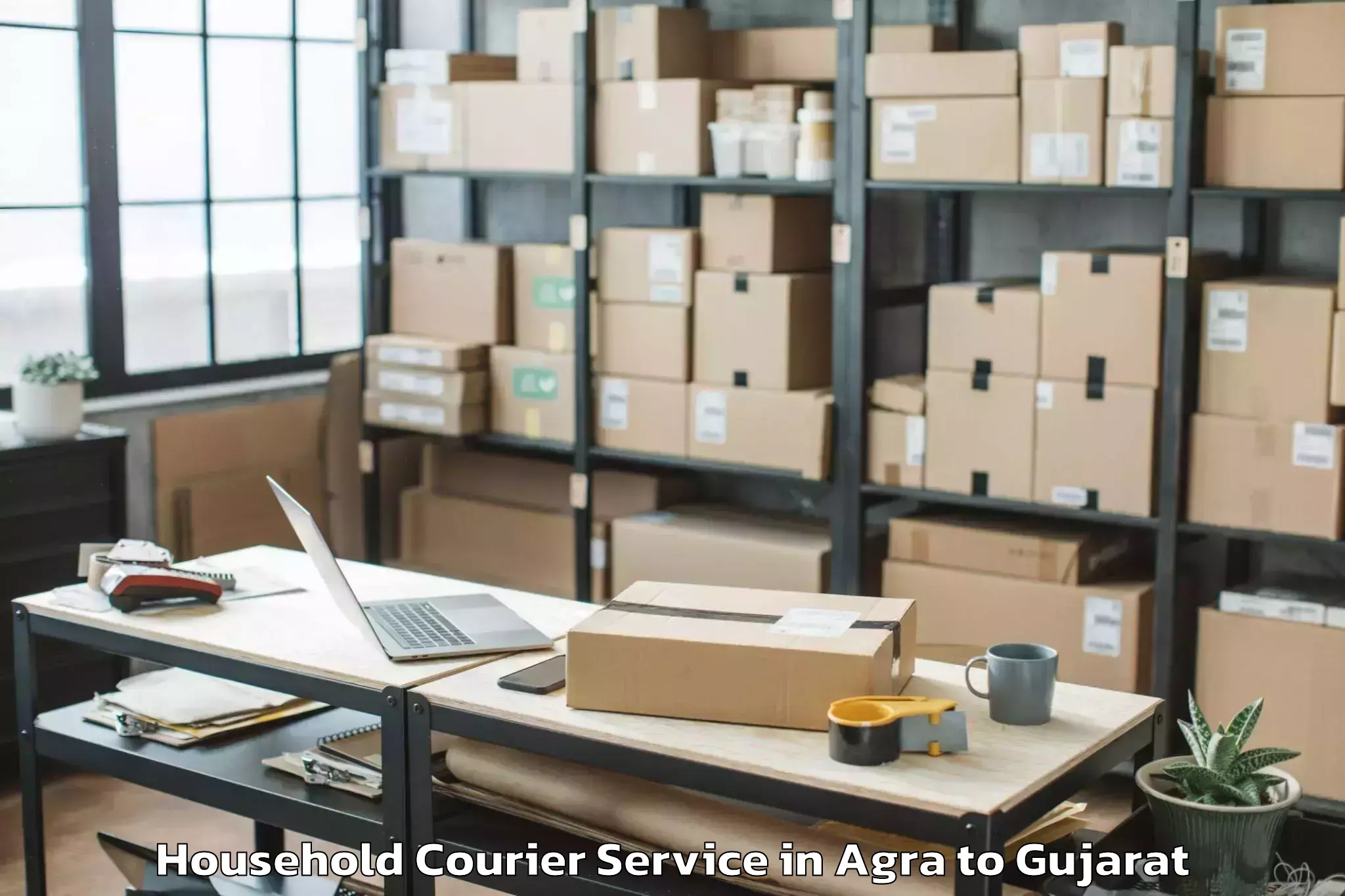 Reliable Agra to Bharuch Household Courier